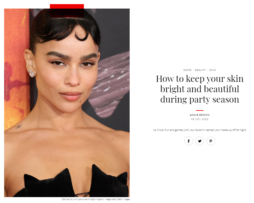 VOGUE AUSTRALIA - HOW TO KEEP YOUR SKIN BRIGHT AND BEAUTIFUL DURING PARTY SEASON