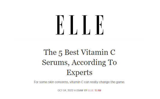 ELLE - THE 5 BEST VITAMIN C SERUMS, ACCORDING TO EXPERTS